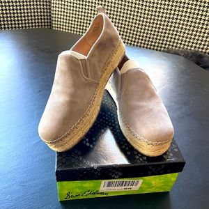 Sam Edelman Carrin Putty Suede Espadrilles Size: 10.5